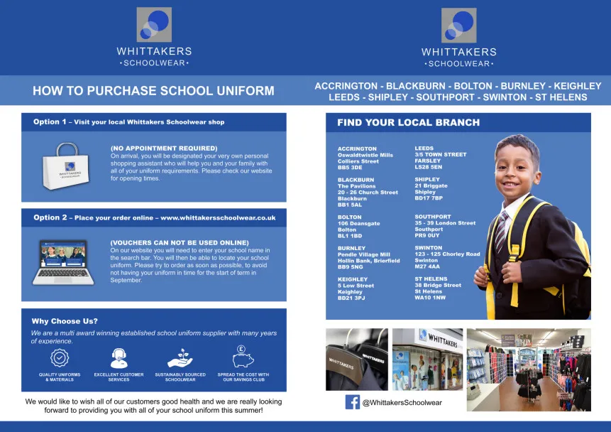 How to purchase uniforms E-Leaflet 2023